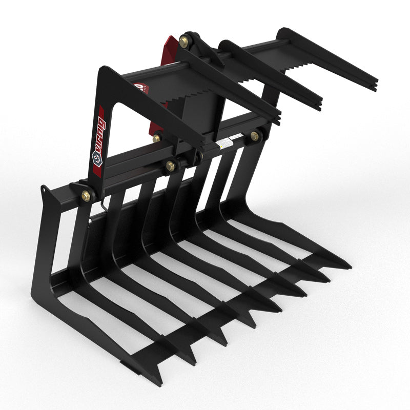 Virnig V20 Mini Skid Steer Skeleton Grapple | Models CSGV36, CSGV42 & CSGV48 | Widths 36" To 48" | Hydraulic Flow Range 15 To 25 GPM | For Mini Skid Steer