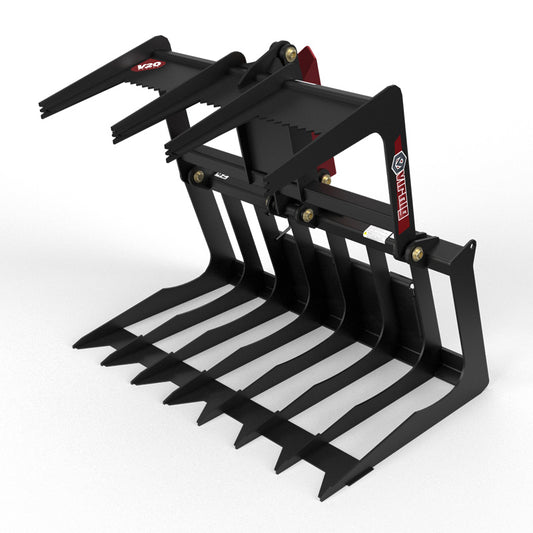 Virnig V20 Mini Skid Steer Skeleton Grapple | Models CSGV36, CSGV42 & CSGV48 | Widths 36" To 48" | Hydraulic Flow Range 15 To 25 GPM | For Mini Skid Steer