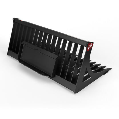 Virnig V20 Mini Skid Steer Skeleton Rock Bucket | Models CSRB36, CSRB42 & CSRB48 | Widths 36" To 48" | Hydraulic Flow Range 15 To 25 GPM | For Mini Skid Steers