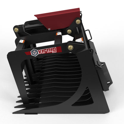 Virnig V20 Mini Skid Steer Skeleton Rock Grapple | Models CSRG36, CSRG42 & CSRG48 | Widths 36" To 48" | Hydraulic Flow Range 15 To 25 GPM | For Mini Skid Steer