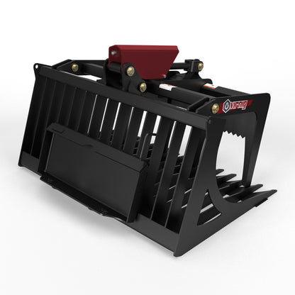 Virnig V20 Mini Skid Steer Skeleton Rock Grapple | Models CSRG36, CSRG42 & CSRG48 | Widths 36" To 48" | Hydraulic Flow Range 15 To 25 GPM | For Mini Skid Steer