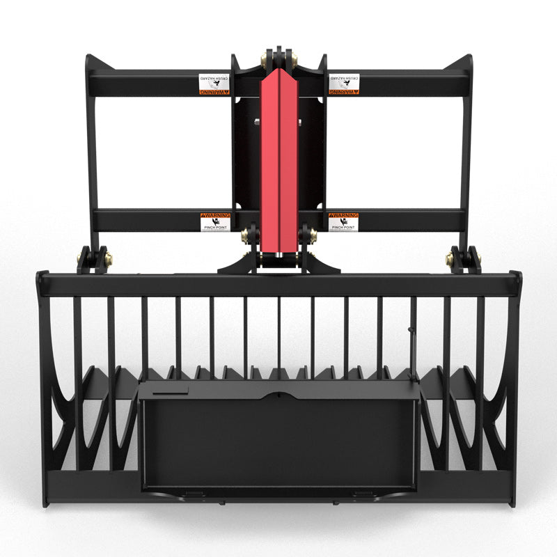 Virnig V20 Mini Skid Steer Skeleton Rock Grapple | Models CSRG36, CSRG42 & CSRG48 | Widths 36" To 48" | Hydraulic Flow Range 15 To 25 GPM | For Mini Skid Steer