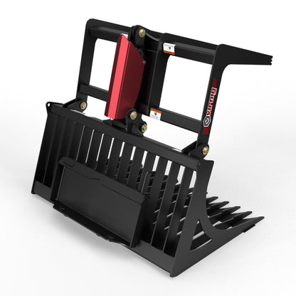 Virnig V20 Mini Skid Steer Skeleton Rock Grapple | Models CSRG36, CSRG42 & CSRG48 | Widths 36" To 48" | Hydraulic Flow Range 15 To 25 GPM | For Mini Skid Steer