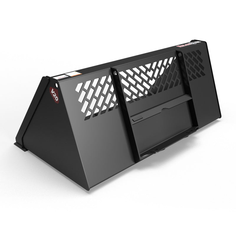 Virnig V20 Mini Skid Steer Snow/Light Material Bucket | Models CLMB36 To CLMB60 | Widths 36" To 60" | Hydraulic Flow Range 15 To 25 GPM | For Mini Skid Steer