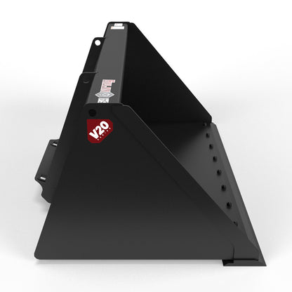 Virnig V20 Mini Skid Steer Snow/Light Material Bucket | Models CLMB36 To CLMB60 | Widths 36" To 60" | Hydraulic Flow Range 15 To 25 GPM | For Mini Skid Steer