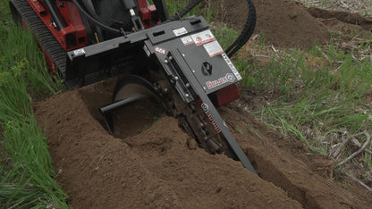 Virnig V20 Mini Skid Steer Trencher | Models CTRN36-18 & CTRN48-18 | 36" To 48" Dig Depth | Hydraulic Flow 10 To 18 GPM | For Mini Skid Steers