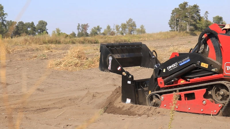 Virnig V20 Mini Skid Steer Multi-Purpose Bucket (4-in-1) | Models CMP36, CMP42, CMP48 & CMP54 | Widths 36" To 54" | Hydraulic Flow Range 15 To 25 GPM | For Mini Skid Steer