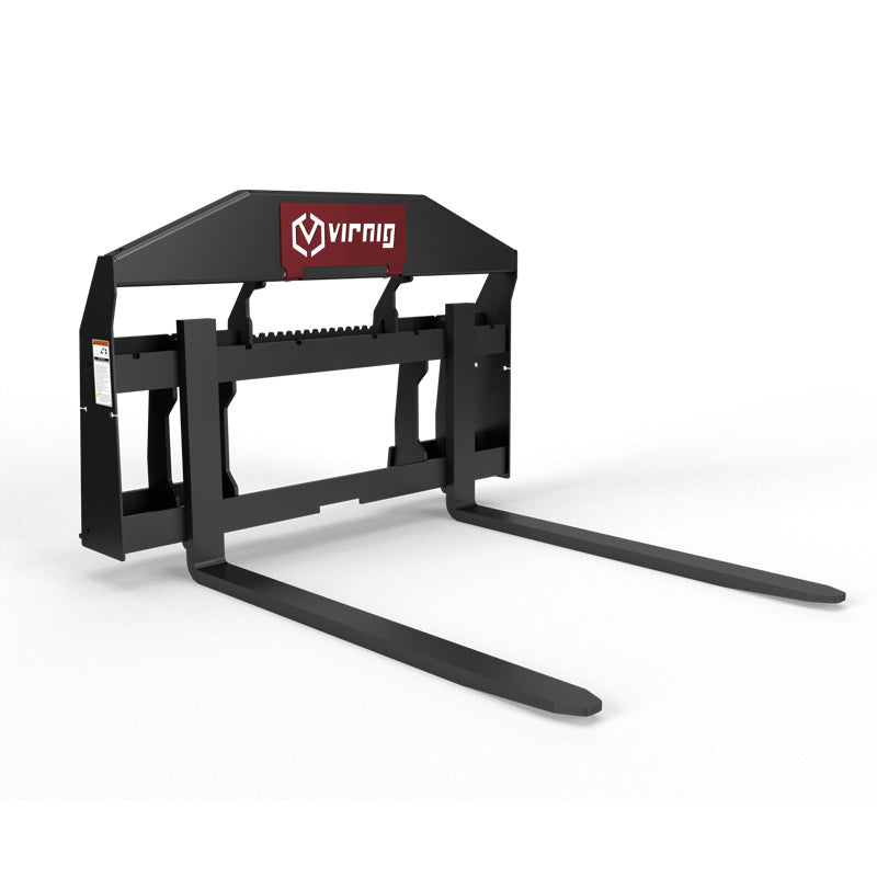Virnig V30 Compact Tractor Rail Pallet Fork | Models PF3622-CT & PF4222-CT | Tine Length 36.0 & 42.0 | Width 50.5" | Horsepower 25 To 35 HP | For Compact Tractors