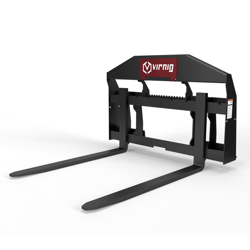 Virnig V30 Compact Tractor Rail Pallet Fork | Models PF3622-CT & PF4222-CT | Tine Length 36.0 & 42.0 | Width 50.5" | Horsepower 25 To 35 HP | For Compact Tractors