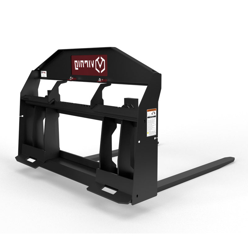 Virnig V30 Compact Tractor Rail Pallet Fork | Models PF3622-CT & PF4222-CT | Tine Length 36.0 & 42.0 | Width 50.5" | Horsepower 25 To 35 HP | For Compact Tractors