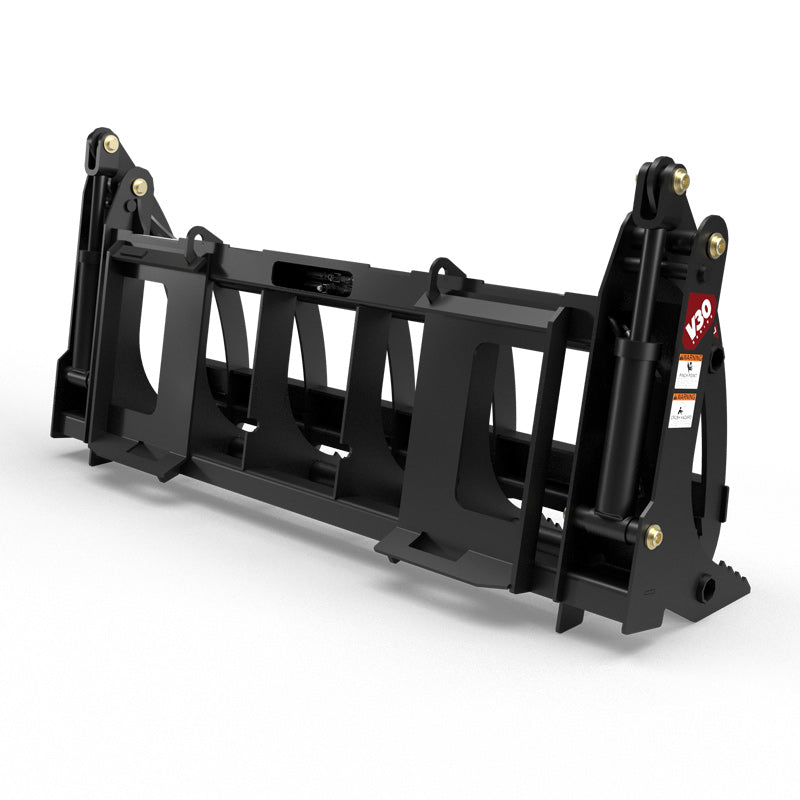 Virnig V30 Compact Tractor Root Rake Grapple | Models URG54-CT, URG60-CT, URG66-CT | Widths 56.5" To 67.5" | Horsepower 25 To 40 HP | For Compact Tractors