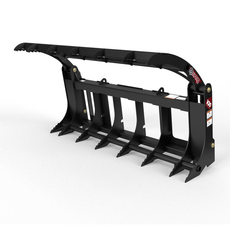 Virnig V30 Compact Tractor Root Rake Grapple | Models URG54-CT, URG60-CT, URG66-CT | Widths 56.5" To 67.5" | Horsepower 25 To 40 HP | For Compact Tractors