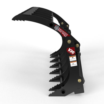 Virnig V30 Compact Tractor Root Rake Grapple | Models URG54-CT, URG60-CT, URG66-CT | Widths 56.5" To 67.5" | Horsepower 25 To 40 HP | For Compact Tractors
