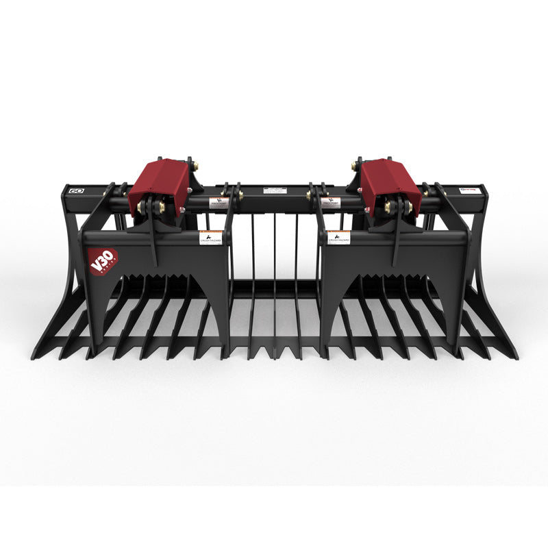 Virnig V30 Compact Tractor Skeleton Rock Grapple | Models SRGV48-CT To SRGV72-CT | Widths 48" To 72" | horsepower 20 To 50 HP  | For Compact Tractors