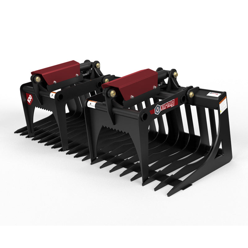 Virnig V30 Compact Tractor Skeleton Rock Grapple | Models SRGV48-CT To SRGV72-CT | Widths 48" To 72" | horsepower 20 To 50 HP  | For Compact Tractors
