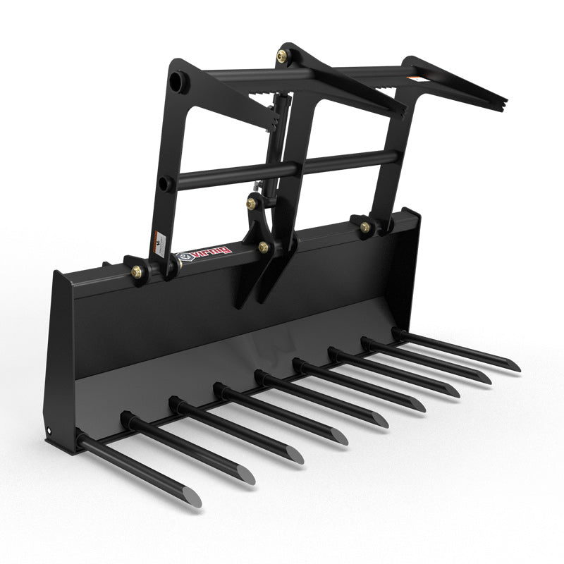 Virnig V30 Compact Tractor Utility Fork Grapple | Models UGV48-CT To UGV72-CT | Widths 49" To 72.5" | Horsepower 20 To 50 HP | For Compact Tractors