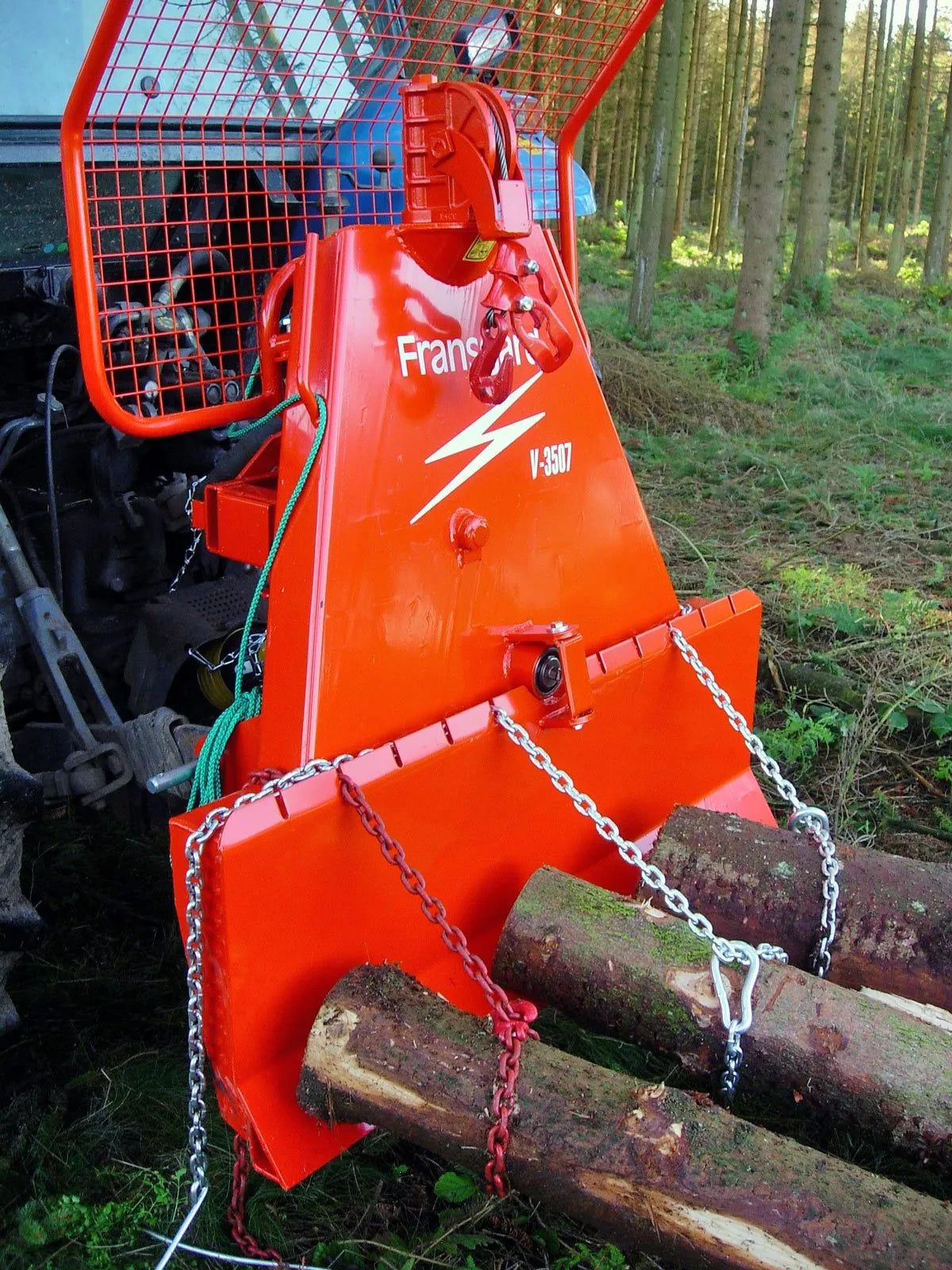 Fransgard 3-Pt Forest Winch | Model V-3521 | 5/16" Cable | 25 To 45 HP | For Tractor
