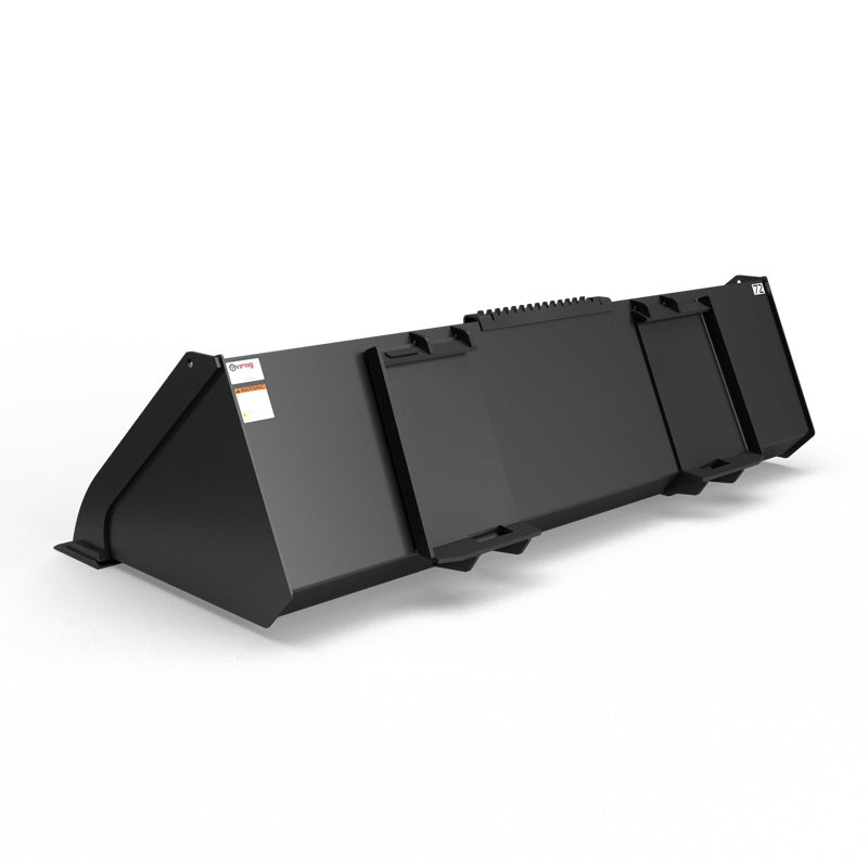 Virnig V40 Low Profile Dirt Bucket | Models EDV60 To EDV84 | Widths 61.5" To 85.5" | Hydraulic Flow <22 GPM | For Skid Steer & Track Loaders