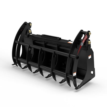 Virnig V40 Root Rake Grapple | Models URG60-UT, URG66-UT & URG72-UT | Widths 61.5" to 73.5" | Hydraulic Flow 15 to 25 GPM | For Skid Steer & Track Loaders