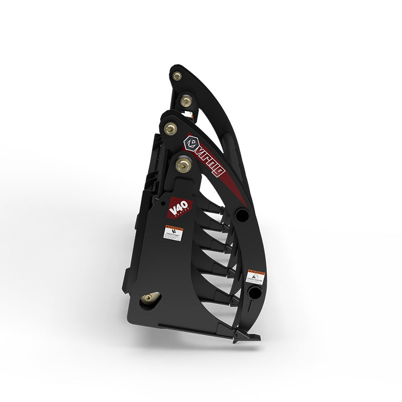 Virnig V40 Root Rake Grapple | Models URG60-UT, URG66-UT & URG72-UT | Widths 61.5" to 73.5" | Hydraulic Flow 15 to 25 GPM | For Skid Steer & Track Loaders