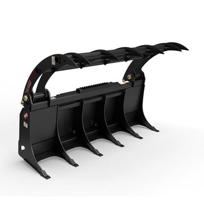 Virnig V40 Root Rake Grapple | Models URG60-UT, URG66-UT & URG72-UT | Widths 61.5" to 73.5" | Hydraulic Flow 15 to 25 GPM | For Skid Steer & Track Loaders