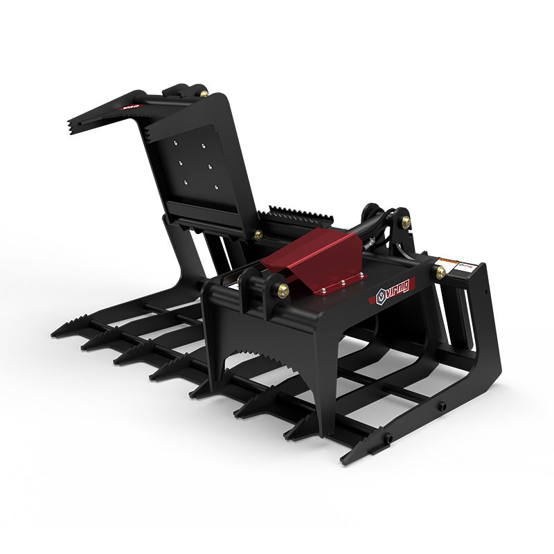 Virnig V40 Skeleton Grapple | Models BSGV66, BSGV72 & BSGV84 | Widths 66" To 84" | Hydraulic Flow 15 To 25 GPM | For Skid Steer