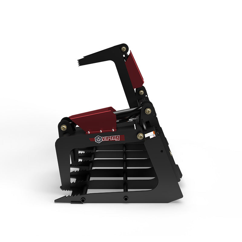 Virnig V40 Skeleton Grapple | Models BSGV66, BSGV72 & BSGV84 | Widths 66" To 84" | Hydraulic Flow 15 To 25 GPM | For Skid Steer