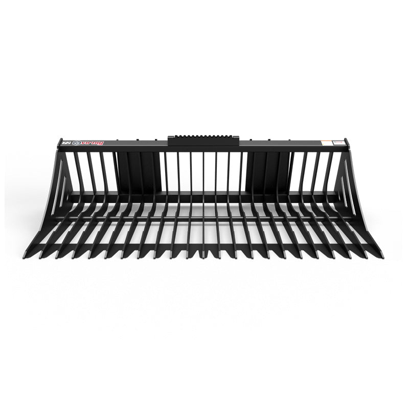 Virnig V40 Skeleton Rock Bucket | Models BSRV66, BSRV72 & BSRV84 | Widths 66" to 84" | Hydraulic Flow 15 To 25 GPM | For Skid Steer & Track Loaders