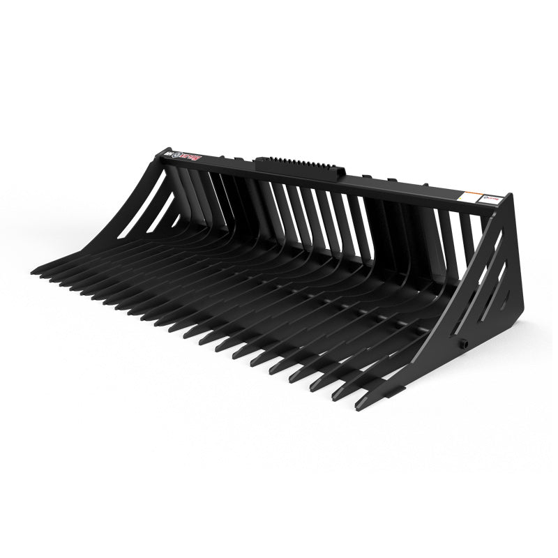 Virnig V40 Skeleton Rock Bucket | Models BSRV66, BSRV72 & BSRV84 | Widths 66" to 84" | Hydraulic Flow 15 To 25 GPM | For Skid Steer & Track Loaders