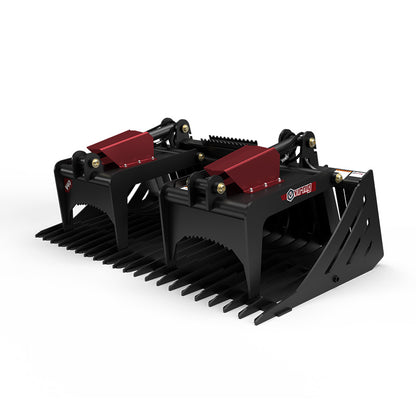 Virnig V40 Skeleton Rock Grapple | Models BSRGV66, BSRGV72 & BSRGV84 | Widths 66" To 84" | Hydraulic Flow 15 To 25 GPM | For Skid Steers