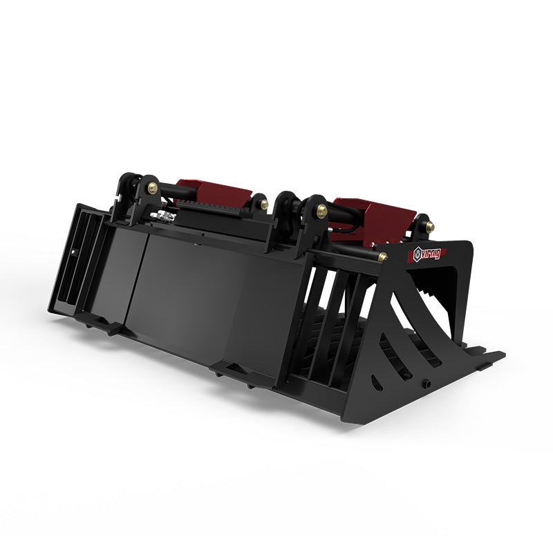 Virnig V40 Skeleton Rock Grapple | Models BSRGV66, BSRGV72 & BSRGV84 | Widths 66" To 84" | Hydraulic Flow 15 To 25 GPM | For Skid Steers