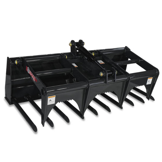 Virnig V40 Utility Fork Grapple | Model MGV160 To MGV178 | Width 60" To 78" | Hydraulic Flow 10 To 20 GPM | For Skid Steer