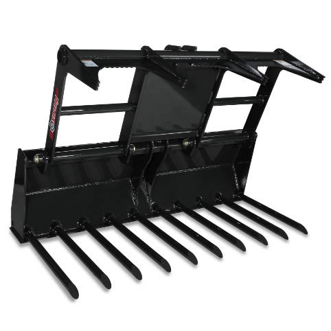 Virnig V40 Utility Fork Grapple | Model MGV160 To MGV178 | Width 60" To 78" | Hydraulic Flow 10 To 20 GPM | For Skid Steer