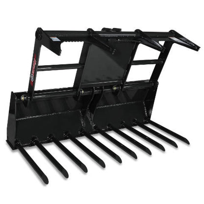 Virnig V40 Utility Fork Grapple | Model MGV160 To MGV178 | Width 60" To 78" | Hydraulic Flow 10 To 20 GPM | For Skid Steer