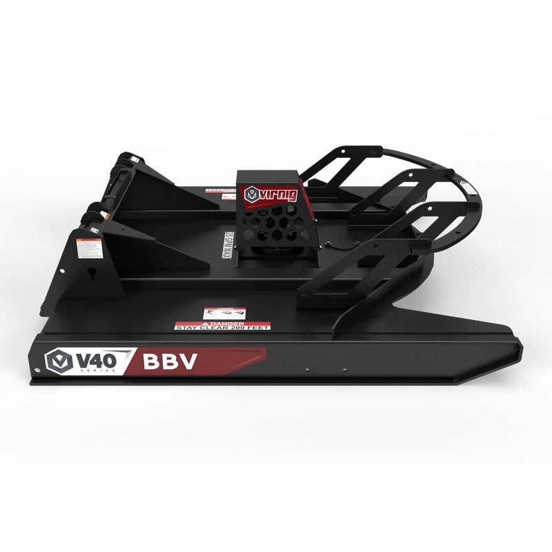 Virnig V40 Open Front Rotary Brush Cutter | Models BBV60-O & BBV72-O | Widths 60" & 72" | Hydraulic Flow 16 To 25 GPM | For Skid Steer