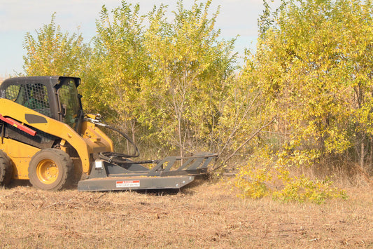 Virnig V50 Open Front Rotary Brush Cutter | Models RBV66-O, RBV72-O, RBV78-O & RBV84-O | Widths 66" To 84" | Hydraulic Flow 14 To 45 GPM | For Skid Steer