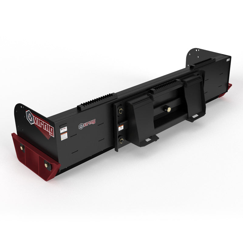 Virnig V50 Low Profile Snow Pusher | Models LSWP84, LSWP96, LSWP108 & LSWP120 | Widths 92.3" To 124.5" | Hydraulic Flow Range 15 To 25 GPM | For Skid Steer