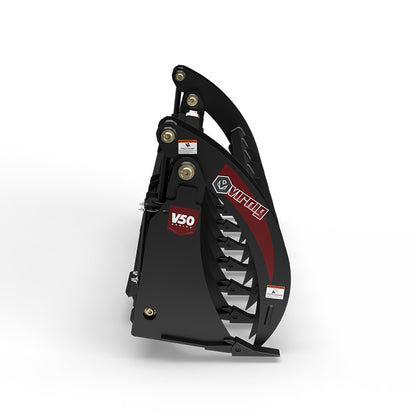 Virnig V50 Root Rake Grapple | Models URG66, URG72 & URG78 | Widths 67.9" To 79.9" | Hydraulic Flow 15 To 25 GPM | For Skid Steer