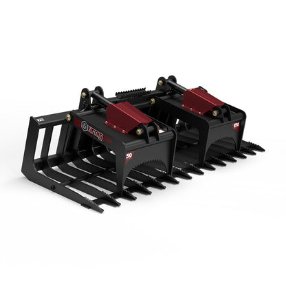 Virnig V50 Skeleton Grapple | Models SGV60 To SGV90 | Widths 60" To 90" | Hydraulic Flow 15 To 25 GPM | For Skid Steer