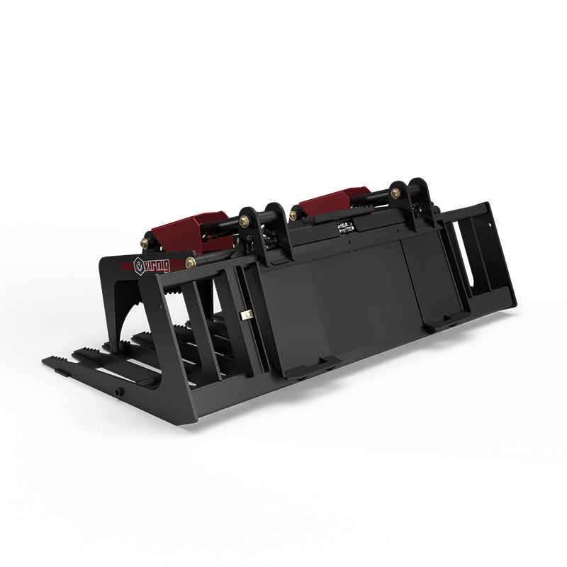 Virnig V50 Skeleton Grapple | Models SGV60 To SGV90 | Widths 60" To 90" | Hydraulic Flow 15 To 25 GPM | For Skid Steer