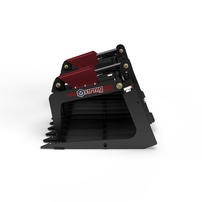 Virnig V50 Skeleton Grapple | Models SGV60 To SGV90 | Widths 60" To 90" | Hydraulic Flow 15 To 25 GPM | For Skid Steer