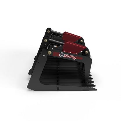 Virnig V50 Skeleton Grapple | Models SGV60 To SGV90 | Widths 60" To 90" | Hydraulic Flow 15 To 25 GPM | For Skid Steer