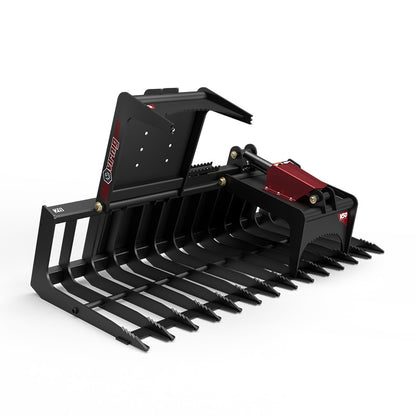 Virnig V50 Skeleton Grapple | Models SGV60 To SGV90 | Widths 60" To 90" | Hydraulic Flow 15 To 25 GPM | For Skid Steer