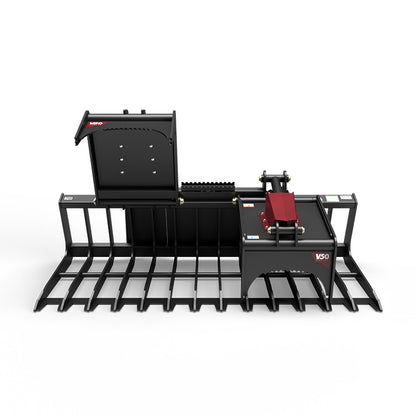Virnig V50 Skeleton Grapple | Models SGV60 To SGV90 | Widths 60" To 90" | Hydraulic Flow 15 To 25 GPM | For Skid Steer