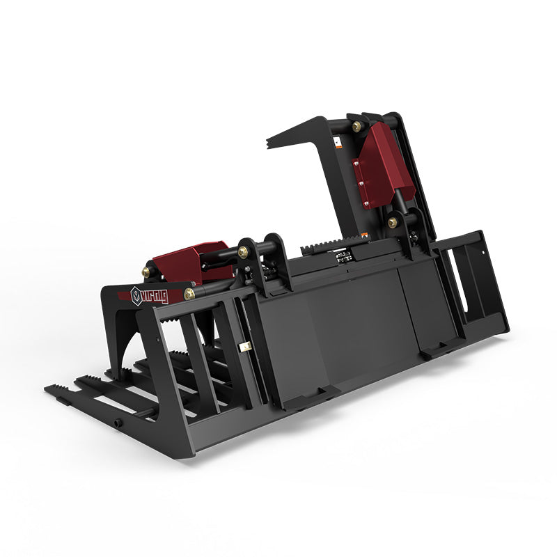 Virnig V50 Skeleton Grapple | Models SGV60 To SGV90 | Widths 60" To 90" | Hydraulic Flow 15 To 25 GPM | For Skid Steer