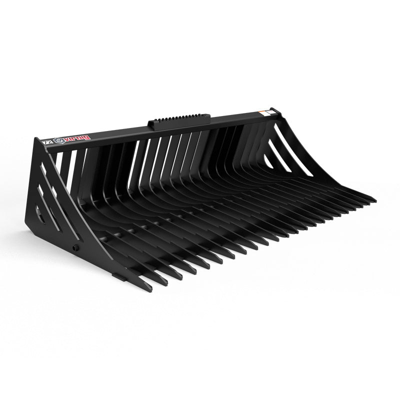 Virnig V50 Skeleton Rock Bucket | Models SRV60, SRV66, SRV72, SRV78 & SRV84 | Widths 60" To 84" | Hydraulic Flow 15+ GPM | For Skid Steer