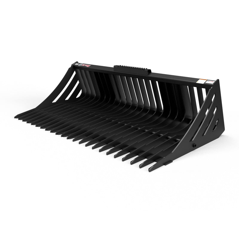 Virnig V50 Skeleton Rock Bucket | Models SRV60, SRV66, SRV72, SRV78 & SRV84 | Widths 60" To 84" | Hydraulic Flow 15+ GPM | For Skid Steer