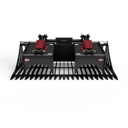 Virnig V50 Skeleton Rock Grapple | Models SRGV60, SRGV66, SRGV72, SRGV78 & SRGV84 | Widths 61" To 87.5" | Hydraulic Flow 15 To 25 GPM | For Skid Steers