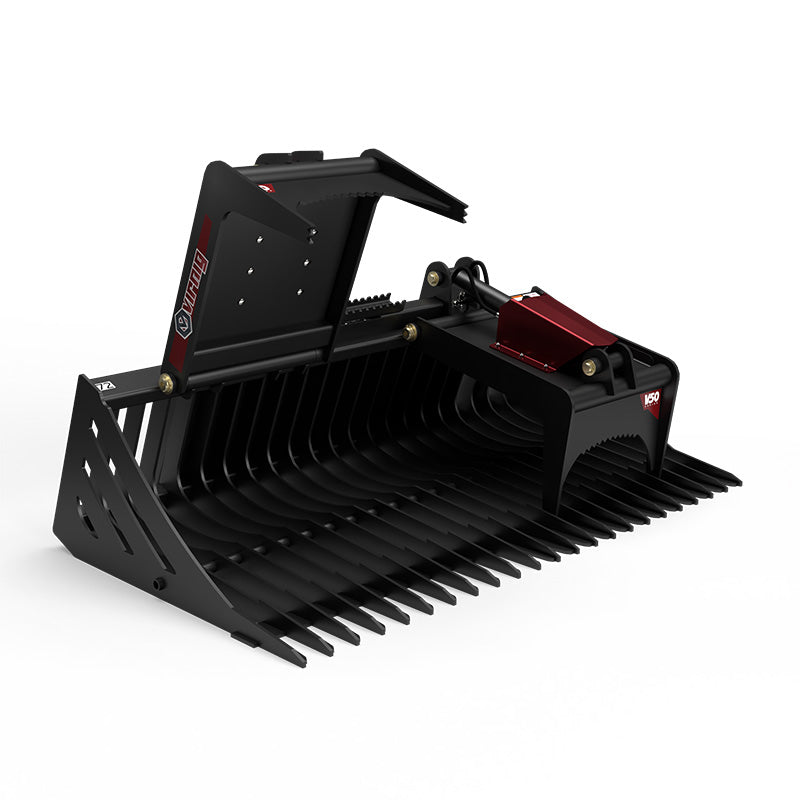 Virnig V50 Skeleton Rock Grapple | Models SRGV60, SRGV66, SRGV72, SRGV78 & SRGV84 | Widths 61" To 87.5" | Hydraulic Flow 15 To 25 GPM | For Skid Steers