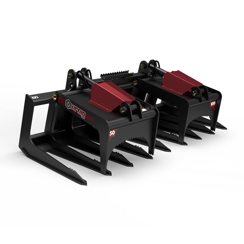 Virnig V50 Skeleton Tine Grapple | Models STG66 To STG90 | Widths 68" To 92" | Hydraulic Flow 15 To 25 GPM | For Skid Steer